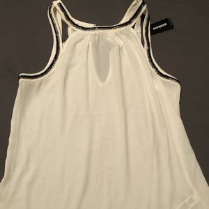 New Express tank top small white